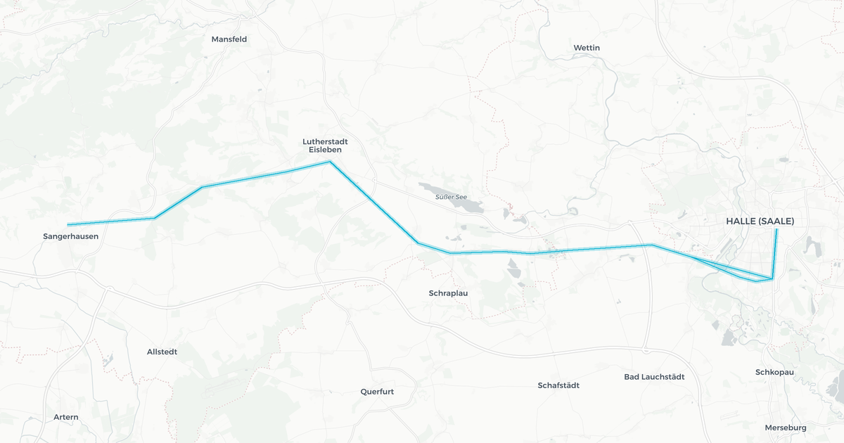 Liniennetz von Abellio Rail Mitteldeutschland GmbH