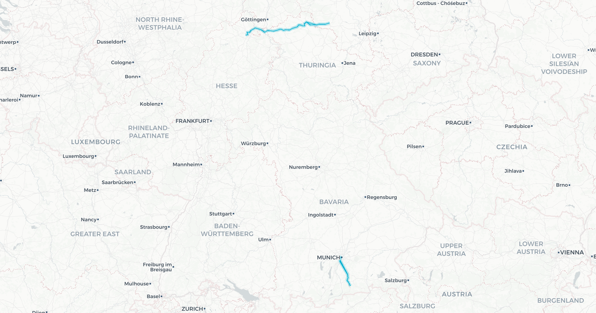 Liniennetz von ABELLIO Rail Mitteldeutschland GmbH