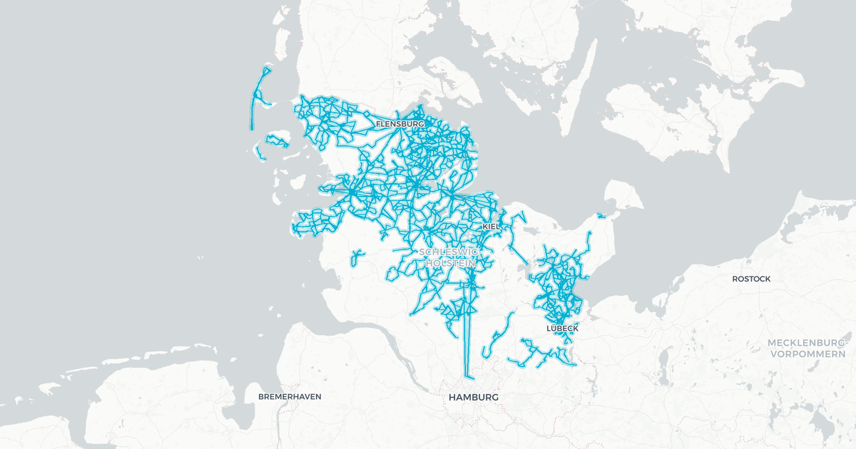 Liniennetz von AK Autokraft Kiel ohne SEV
