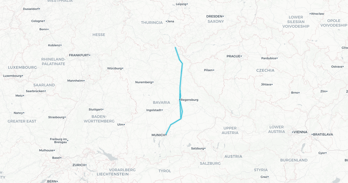 Liniennetz von alex - Die Länderbahn GmbH DLB