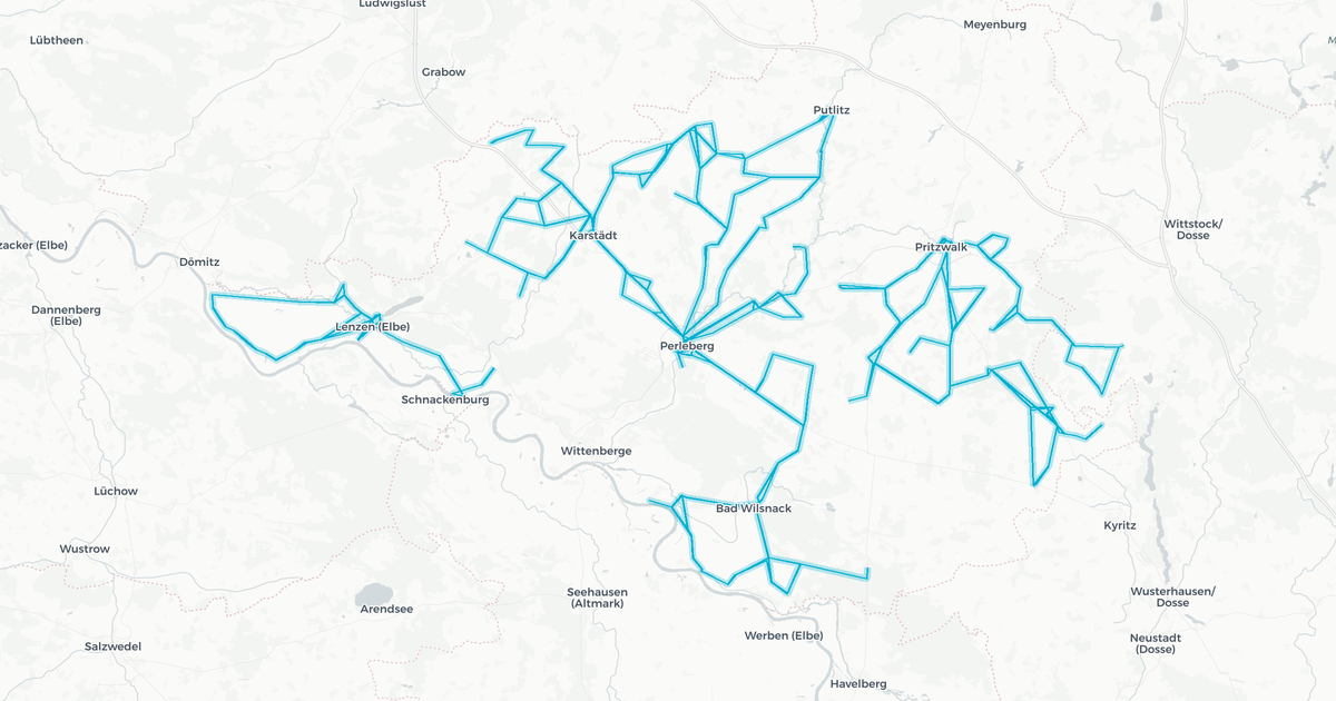 Liniennetz von ARGE prignitzbus
