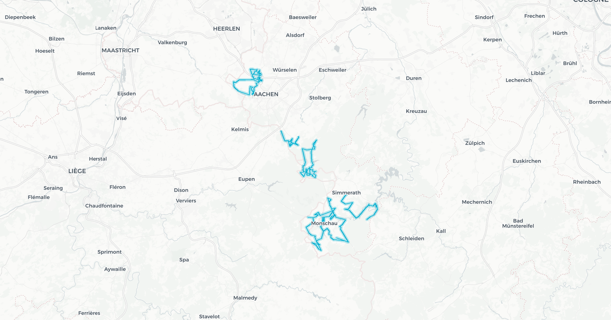 Liniennetz von ASEAG Netliner