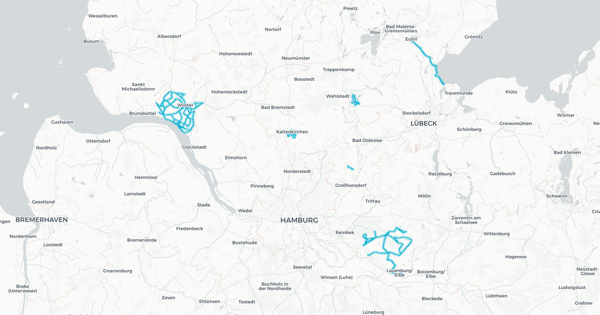 Liniennetz von Autokraft Kiel GmbH