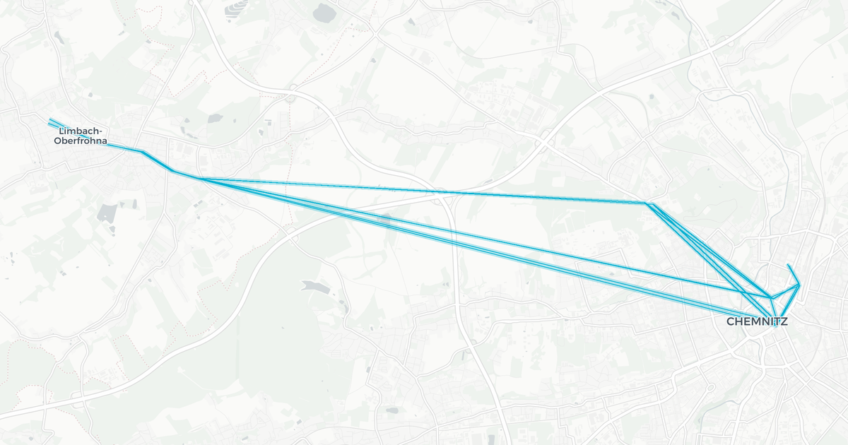 Liniennetz von Bahnersatzverkehr