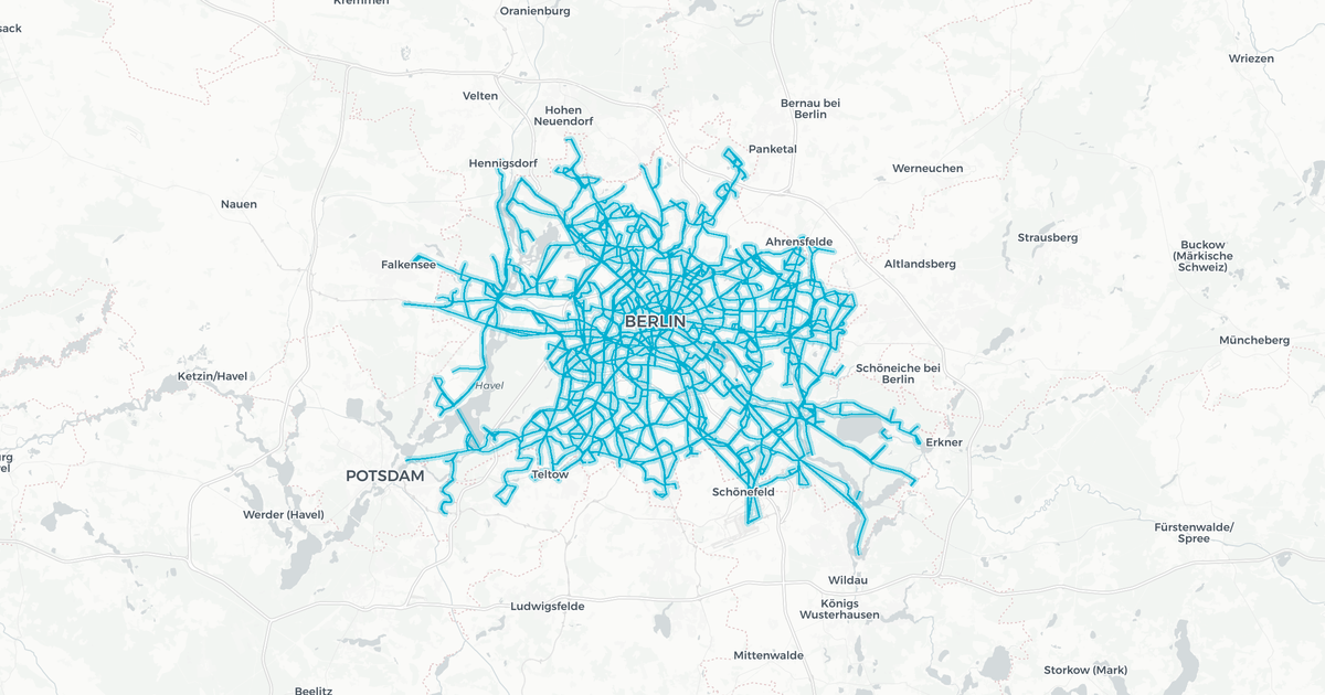 Liniennetz von Berliner Verkehrsbetriebe