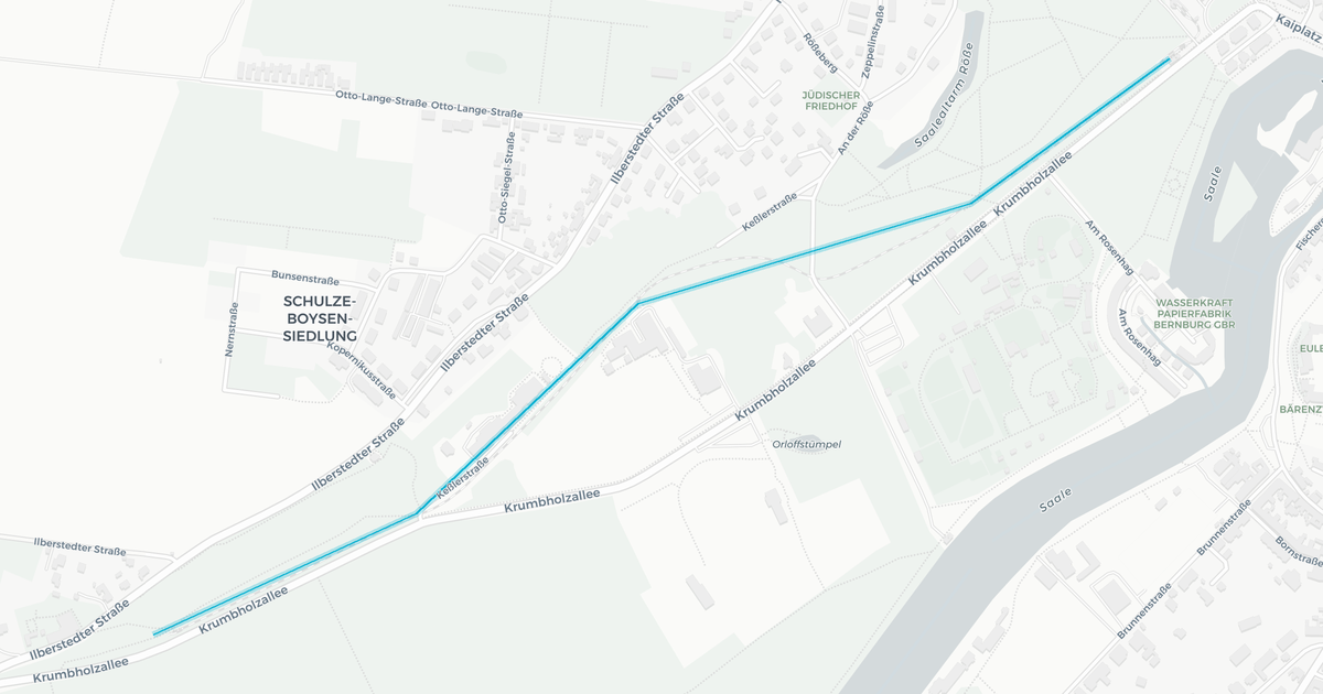 Liniennetz von Bernburger Freizeit - Parkeisenbahn Krumbholz