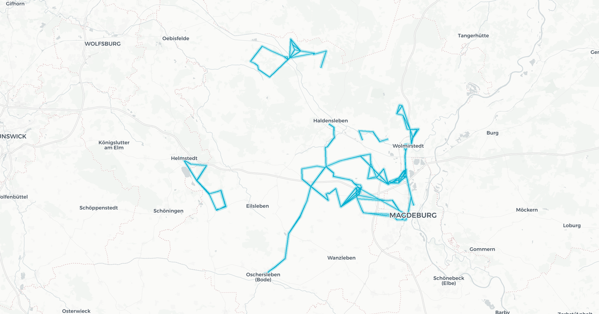 Liniennetz von BördeBus Verkehrsgesellschaft mbH