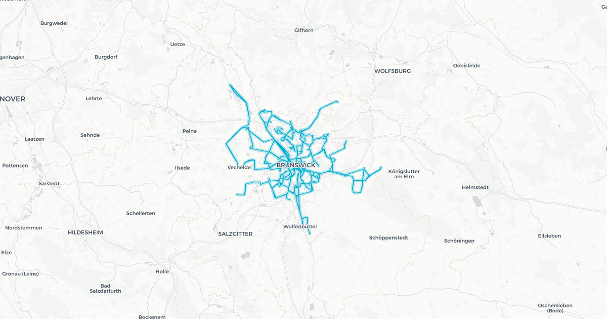 Liniennetz von BSVAG Bus