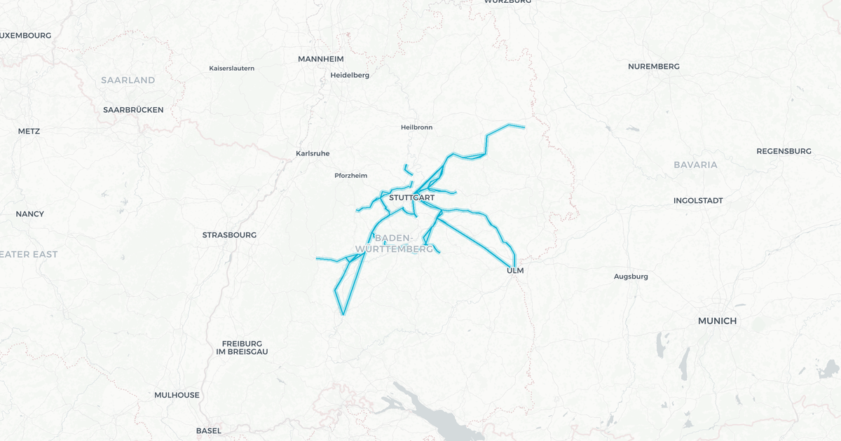 Liniennetz von Bus SEV, nur Abellio, DB Regio, Go-Ahead