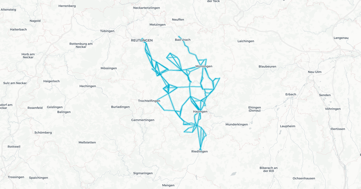 Liniennetz von Busbetrieb Alb-Bodensee