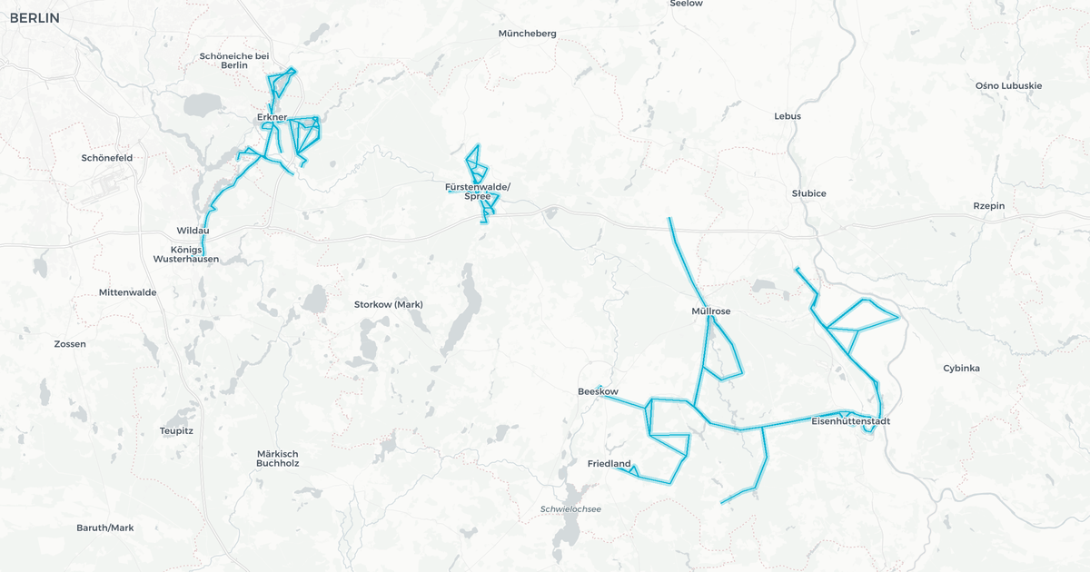 Liniennetz von Busverkehr Oder-Spree GmbH