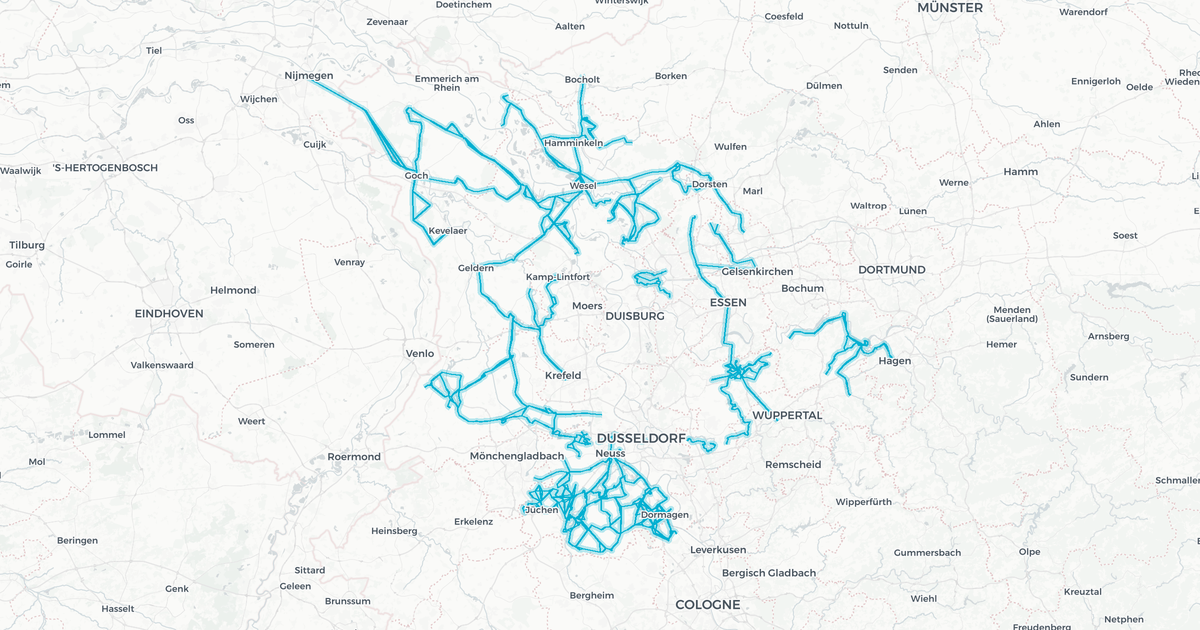 Liniennetz von Busverkehr Rheinland