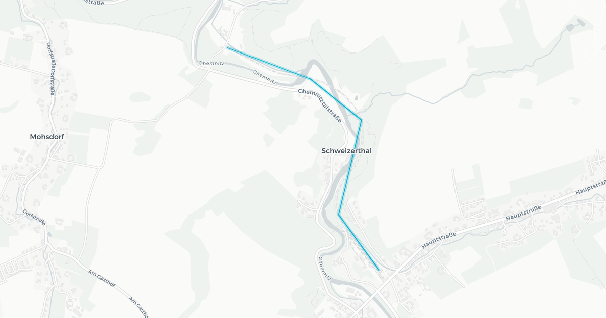 Liniennetz von Chemnitztalbahn