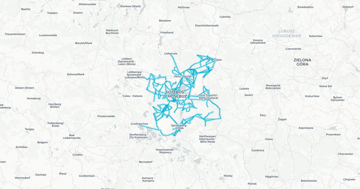 Liniennetz von Cottbusverkehr GmbH