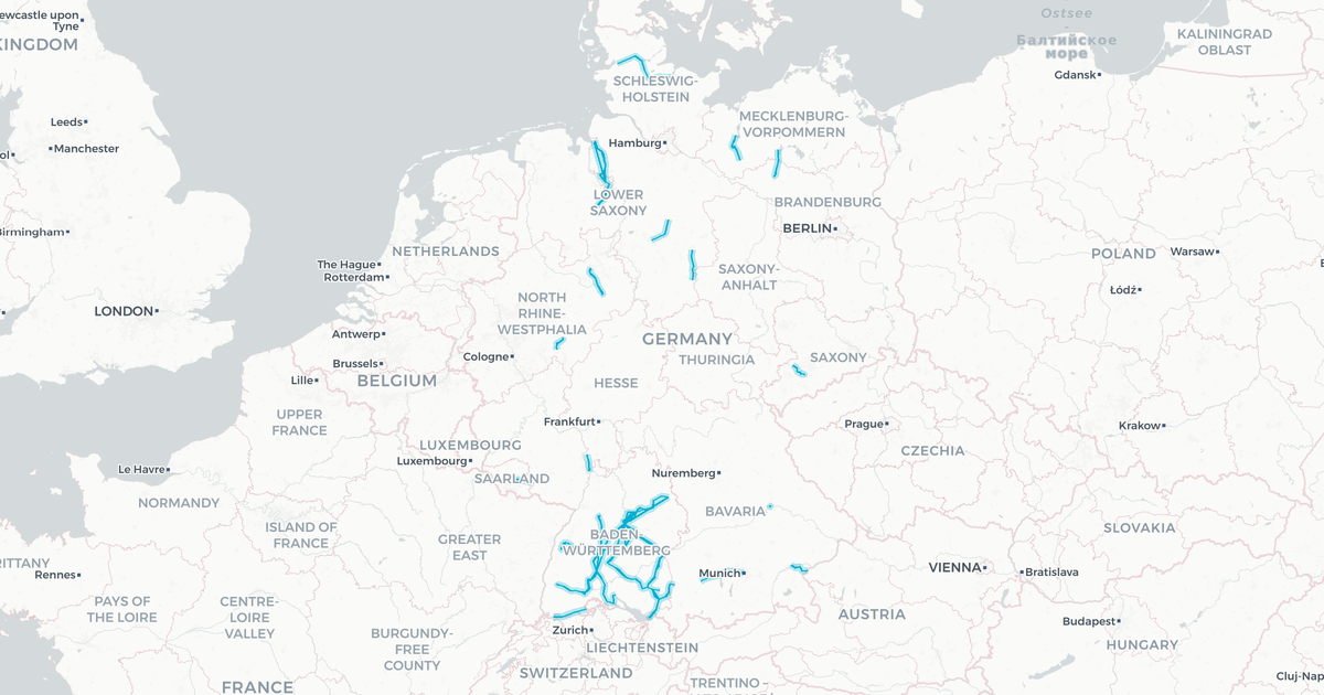 Liniennetz von DB Regio AG Baden-Württemberg