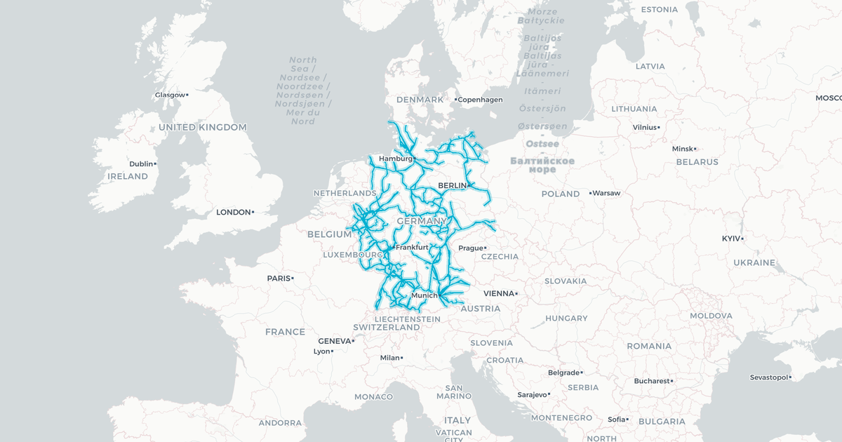 Liniennetz von DB Regio AG Nordost