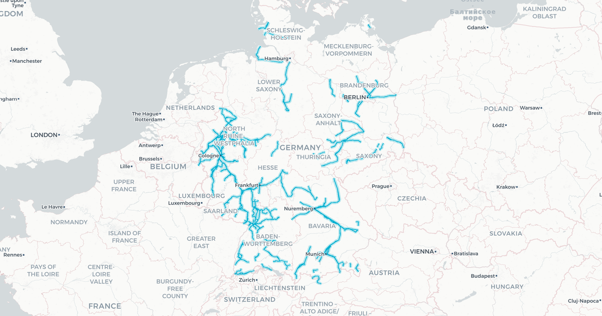 Liniennetz von DB Regio AG NRW
