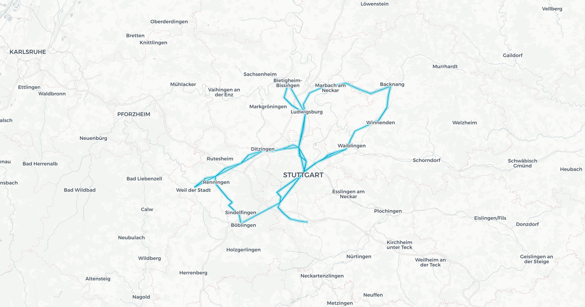 Liniennetz von DB Regio AG S-Bahn Stuttgart