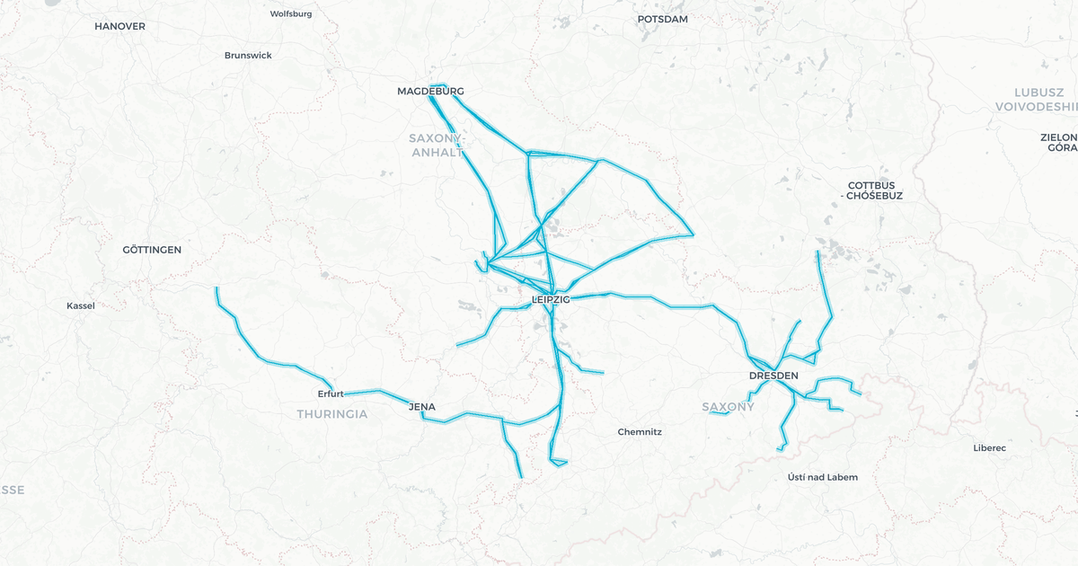 Liniennetz von DB Regio AG Südost