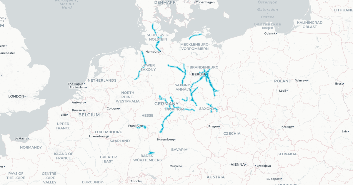 Liniennetz von DB Regio
