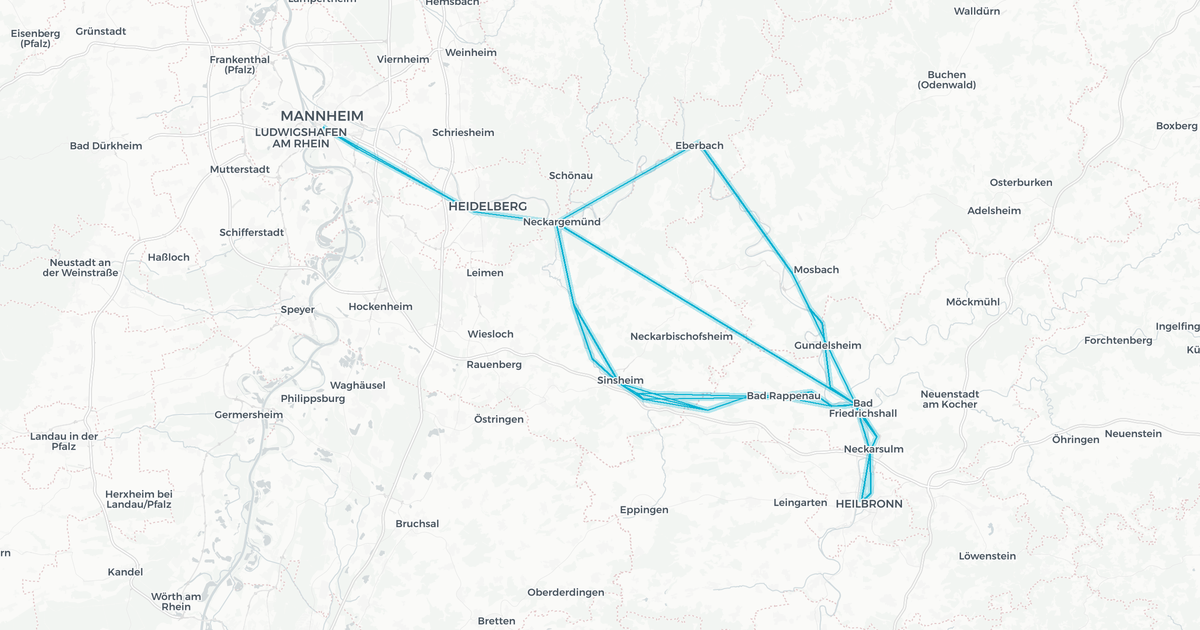 Liniennetz von DB Regio Stuttgart