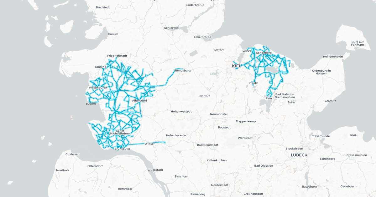 Liniennetz von DB Region Nord