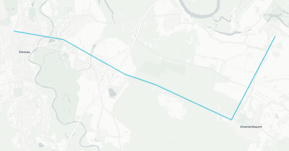 Liniennetz von Dessauer Verkehrs- und Eisenbahngesellschaft