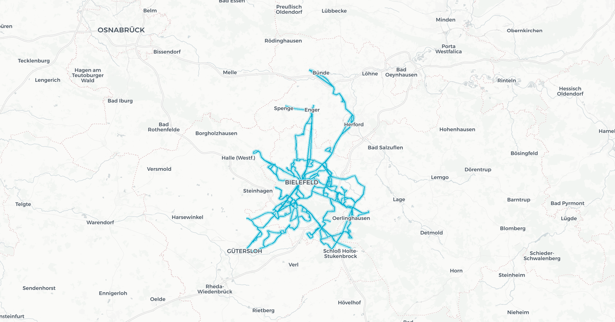 Liniennetz von GBN-moBiel-Stadtbahn
