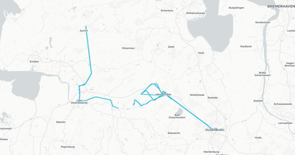 Liniennetz von Gerdes Reisen