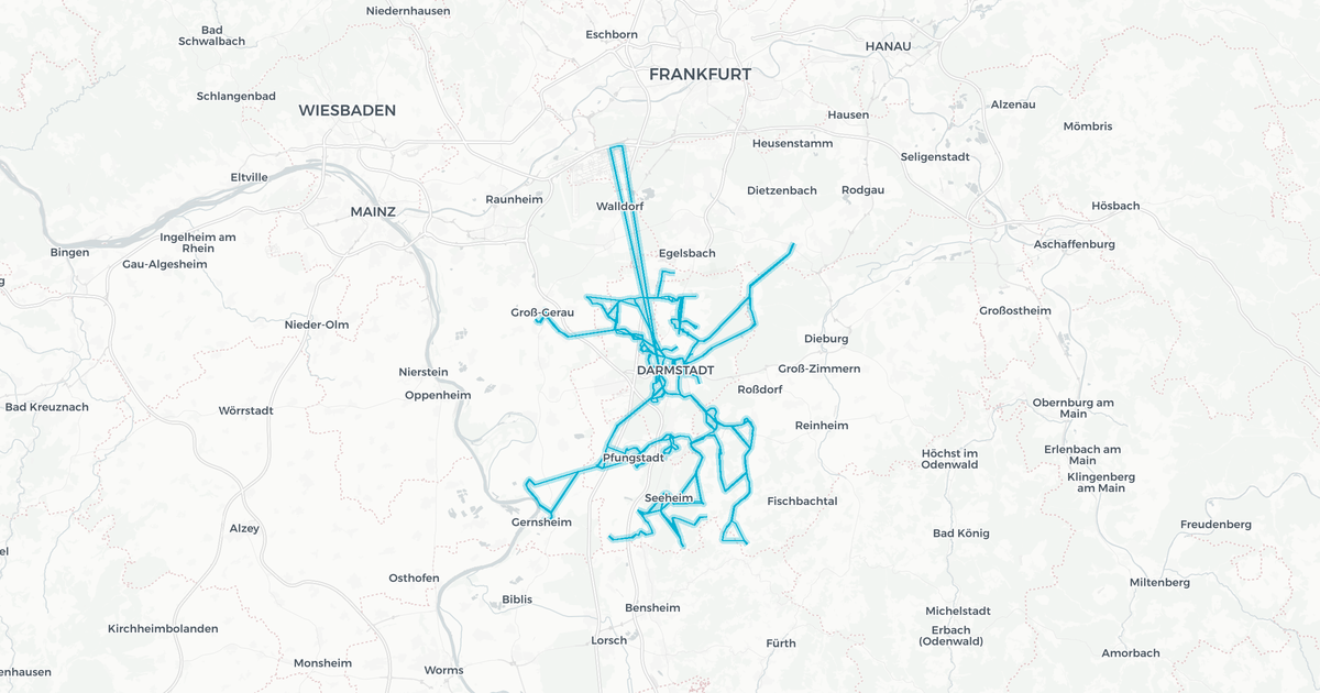 Liniennetz von HEAG mobiBus GmbH + Co. KG
