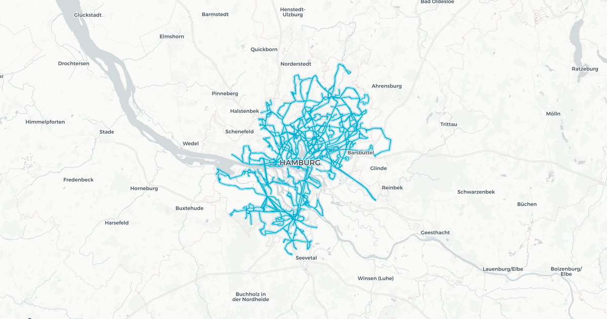 Liniennetz von Hochbahn Bus