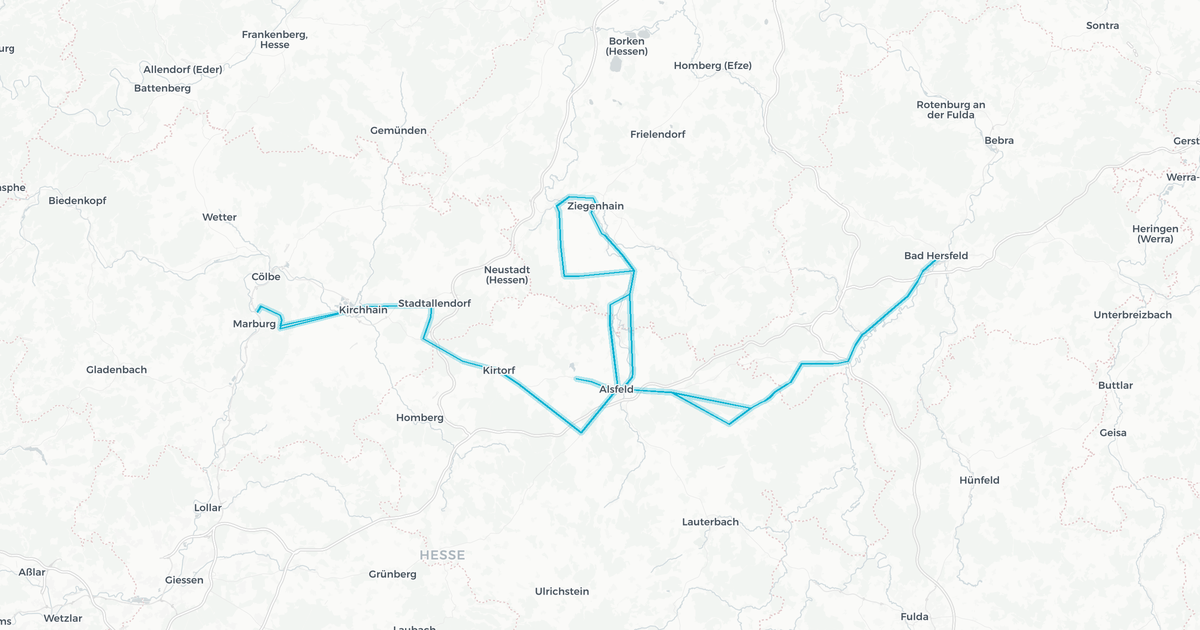 Liniennetz von Käberich Omnibusbetrieb
