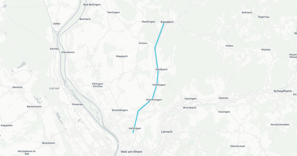 Liniennetz von Kandertalbahn