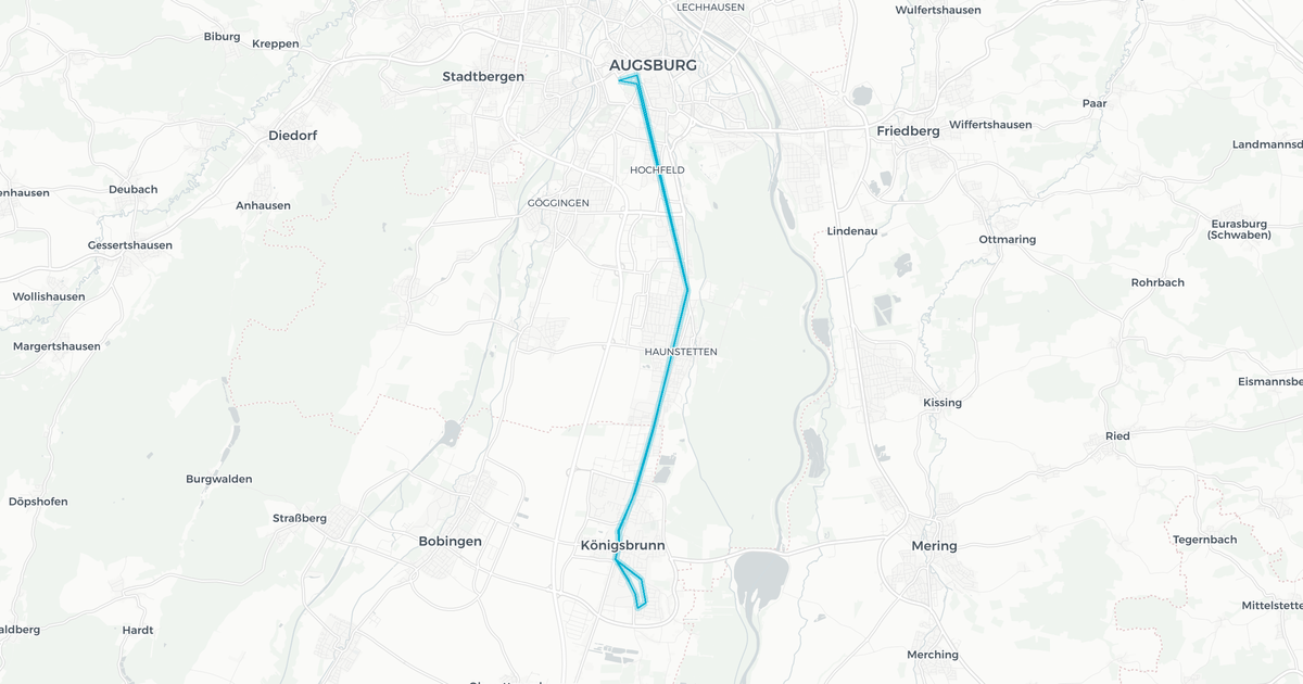 Liniennetz von Koenigsbrunn Stadtbus