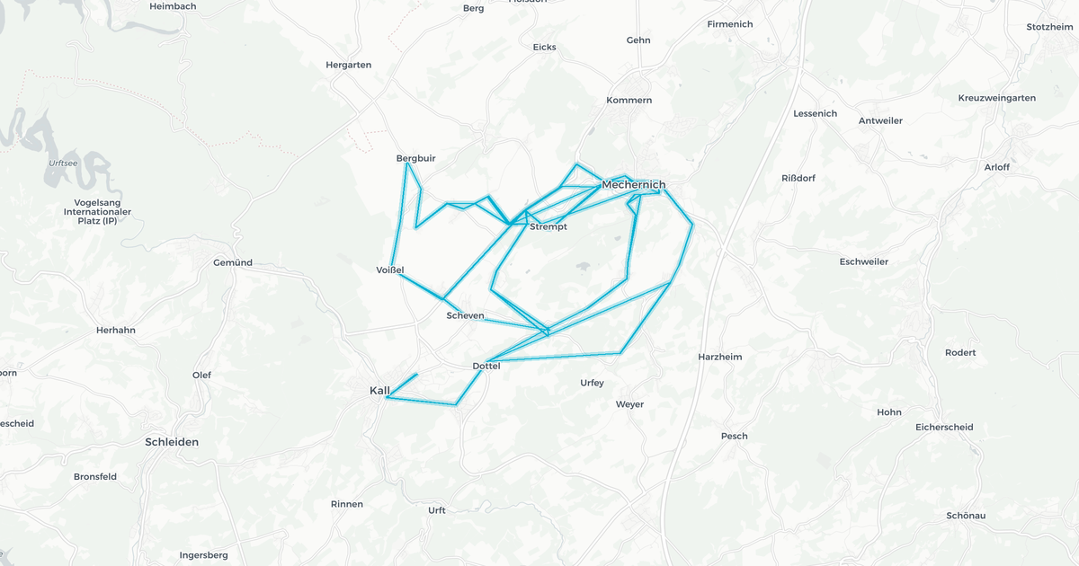 Liniennetz von Kreis Euskirchen Verkehrsunternehmen