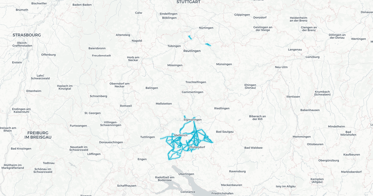 Liniennetz von Kreisverkehrsbetrieb Sigmaringen