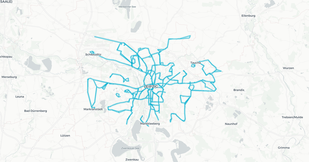 Liniennetz von Leipziger Verkehrsbetriebe