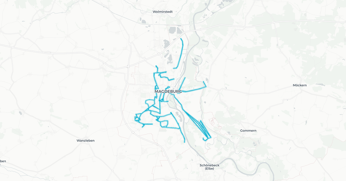 Liniennetz von Magdeburger Verkehrsbetriebe