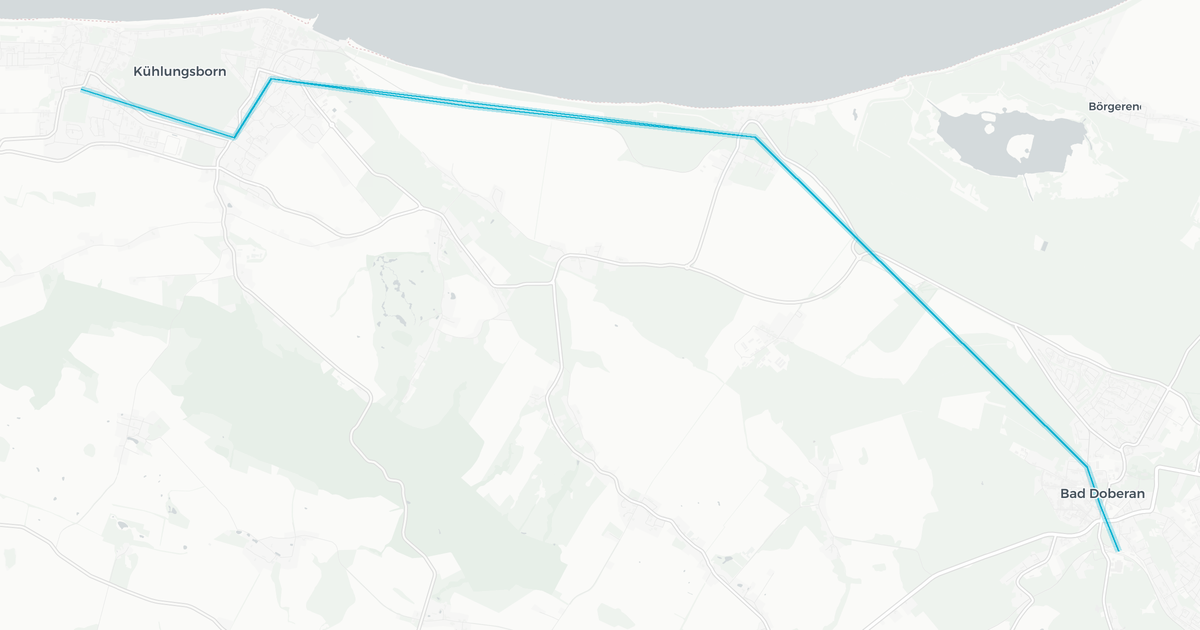 Liniennetz von Mecklenburgische Bäderbahn Molli
