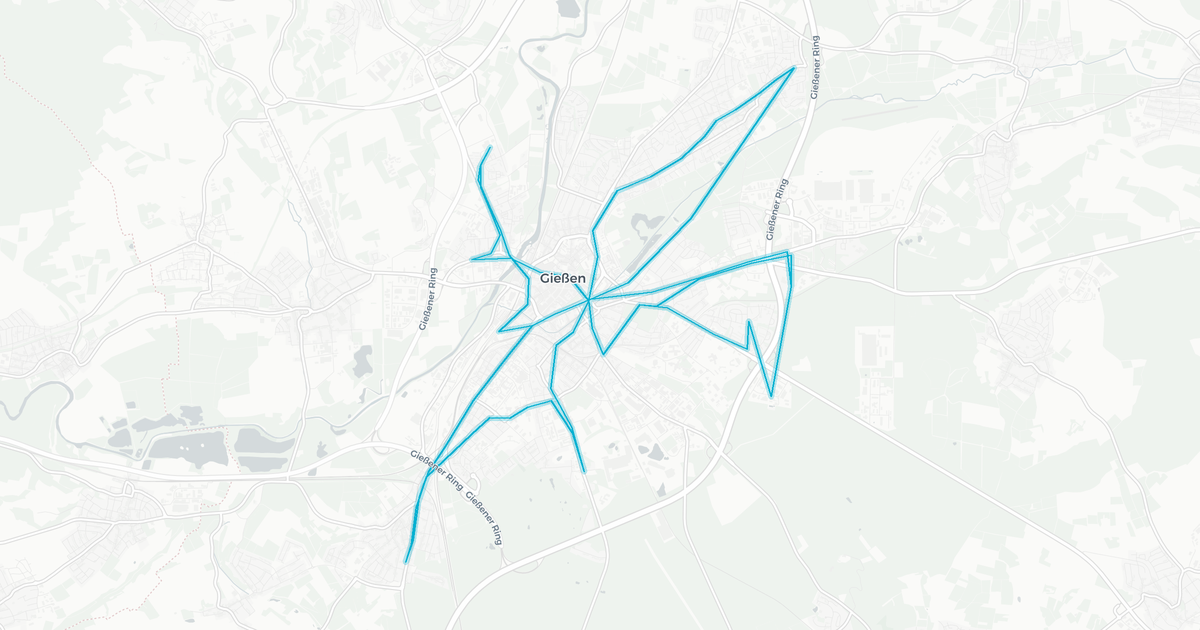 Liniennetz von MITBUS Gießen