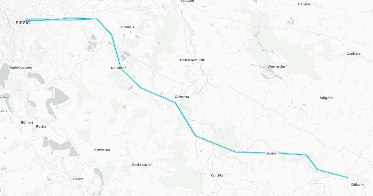 Liniennetz von Mitteldeutsche Regiobahn