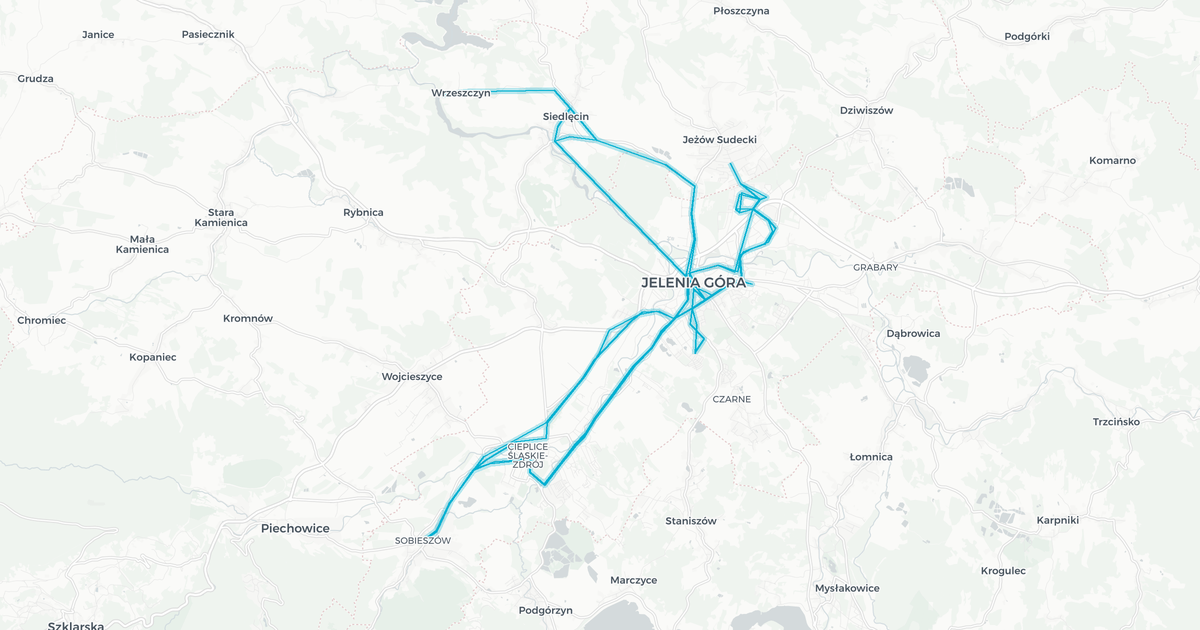 Liniennetz von MZK Jelenia Góra