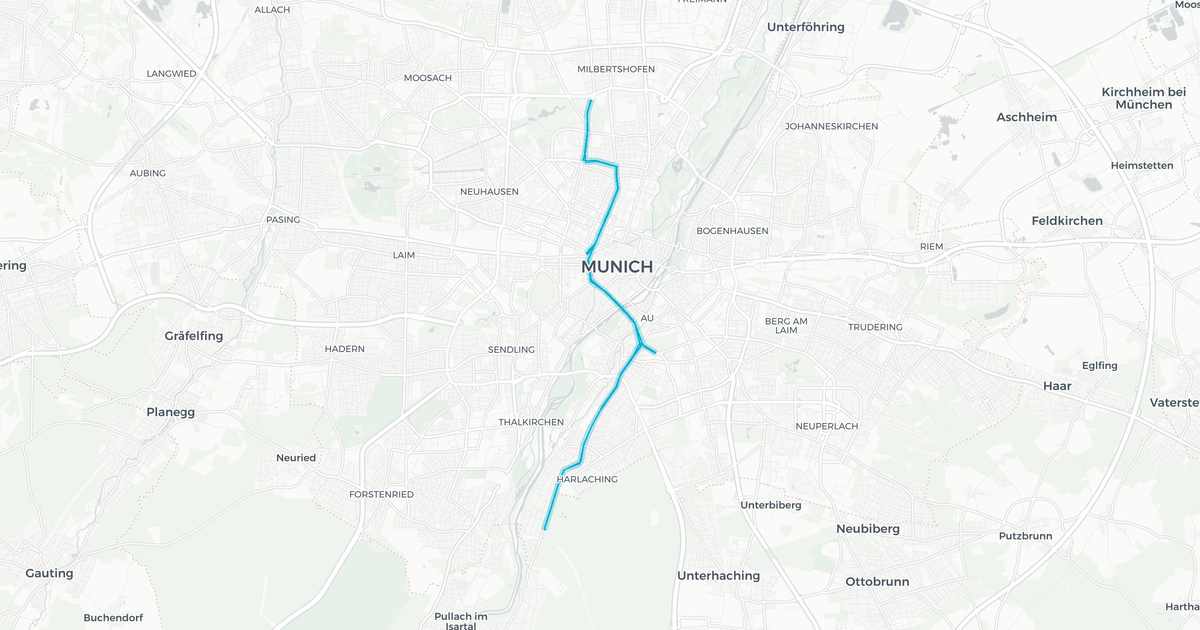 Liniennetz von NachtTram München