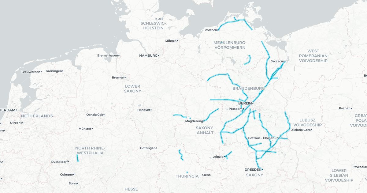 Liniennetz von Nahreisezug
