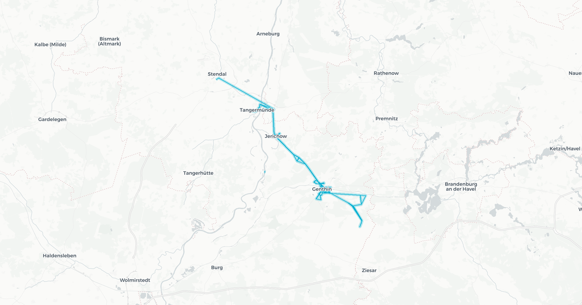 Liniennetz von Nahverkehrsgesellschaft Jerichower Land