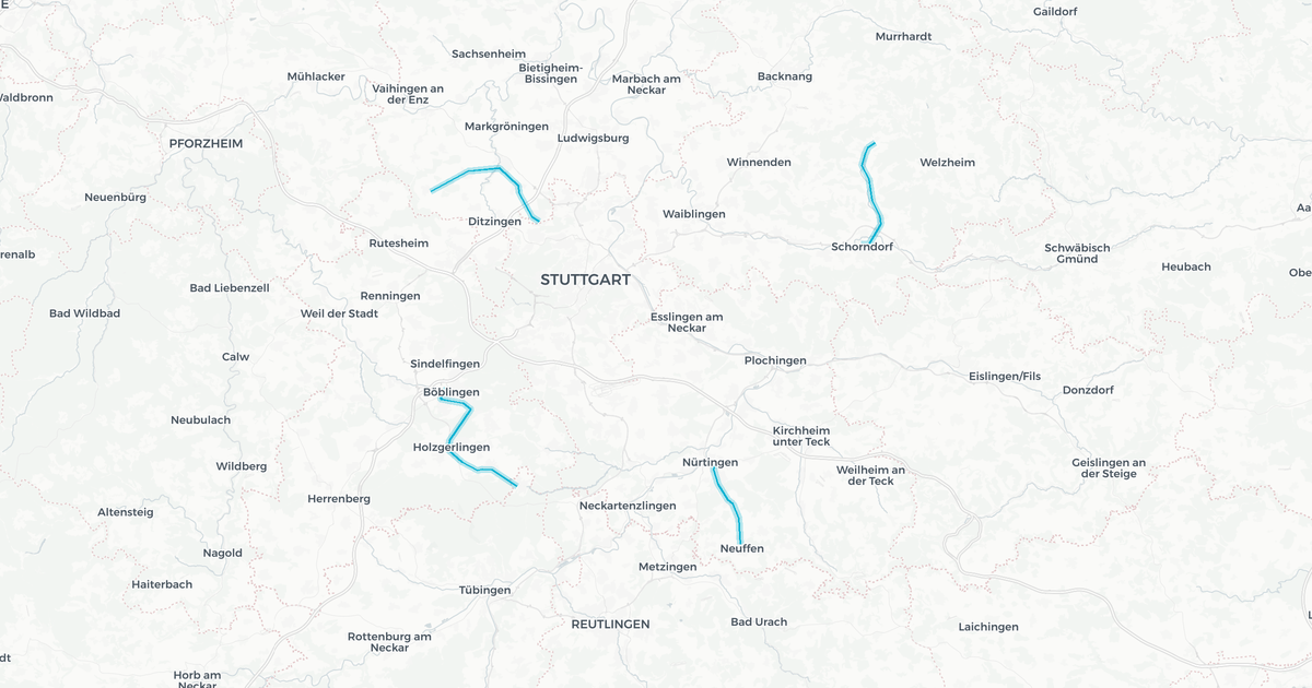 Liniennetz von NE-Zug (VVS)