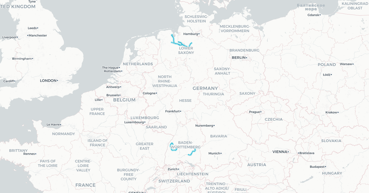 Liniennetz von NordWestBahn