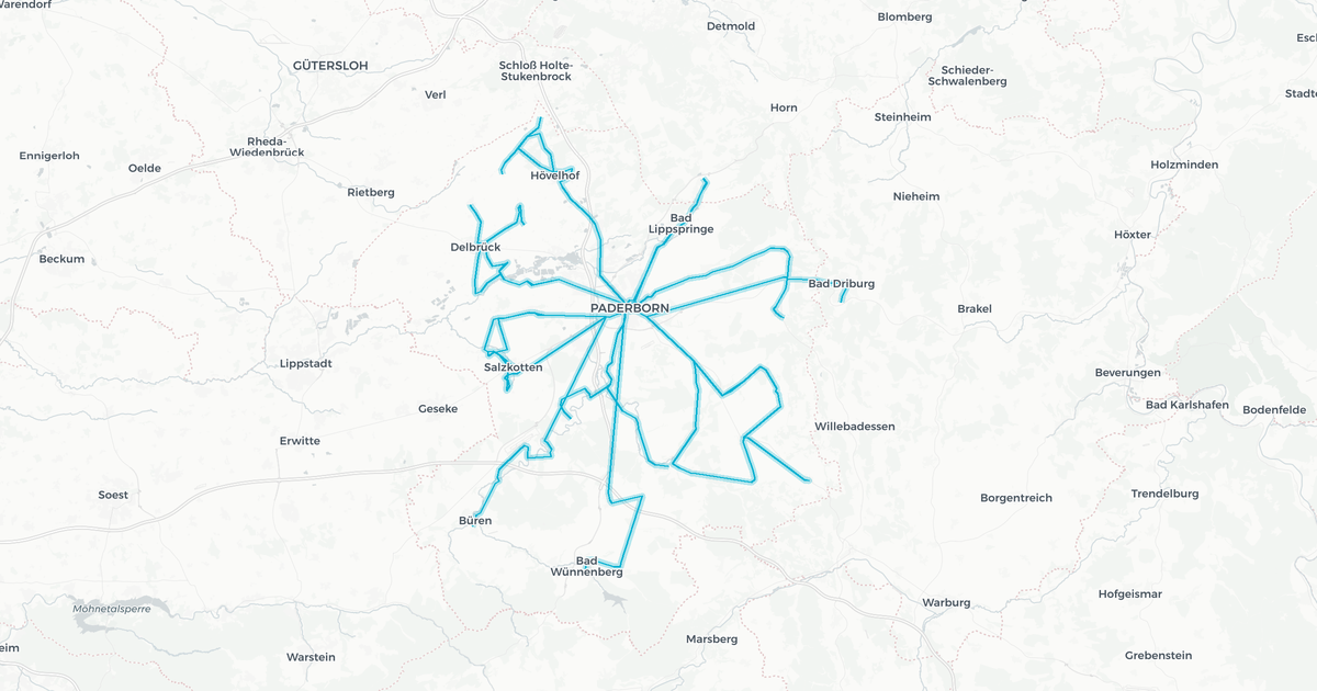 Liniennetz von nph-NachtExpress