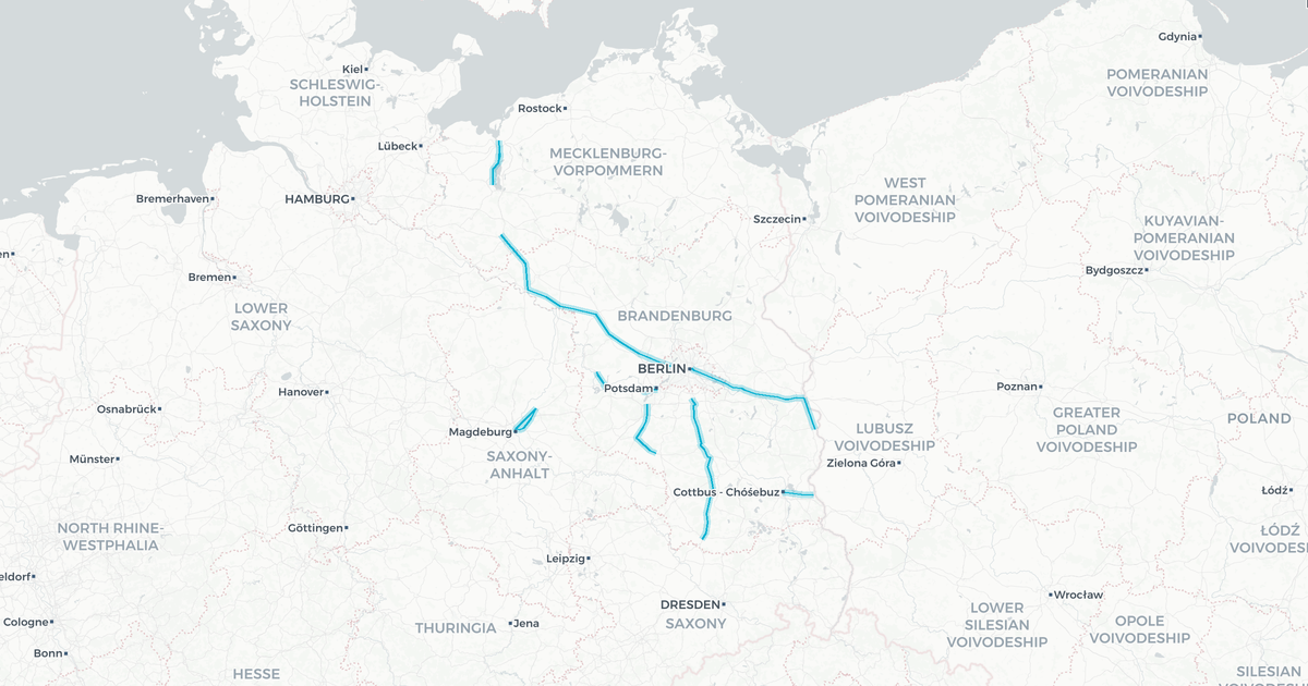 Liniennetz von ODEG Ostdeutsche Eisenbahn GmbH