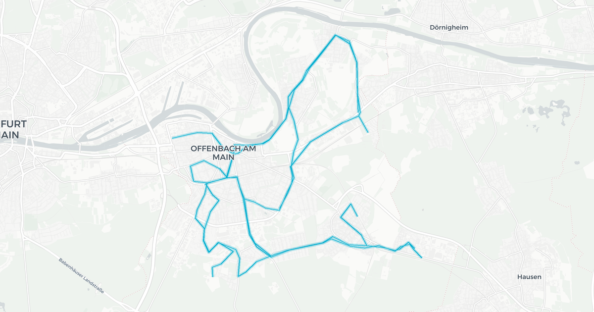 Liniennetz von Offenbacher Verkehrsbetriebe GmbH